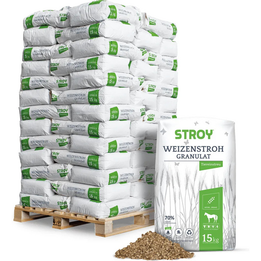 Strohgranulat – 15 kg x 65 Säcke